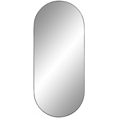 Nordic Living Černé kovové nástěnné zrcadlo Vincent 35 x 80 cm – Zboží Mobilmania