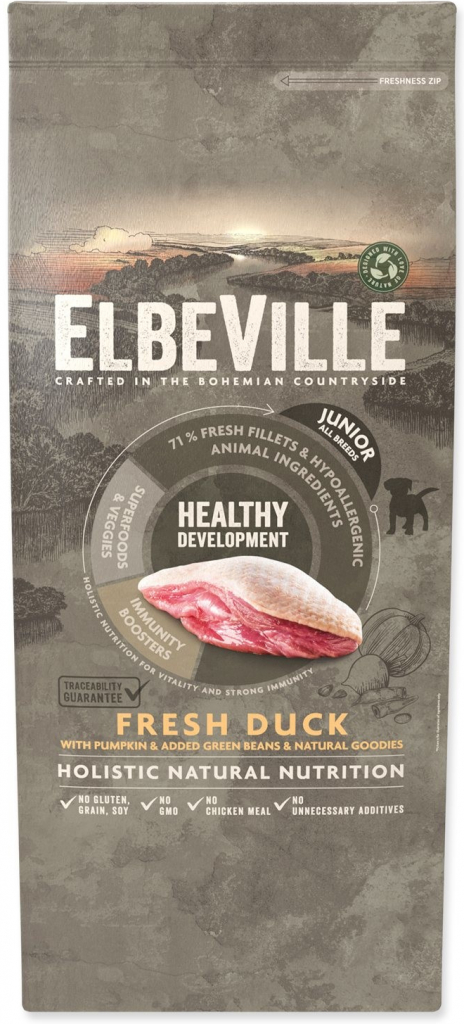 ELBEVILLE Puppy and Junior All Breeds Fresh Duck Healthy Development 11,4 kg