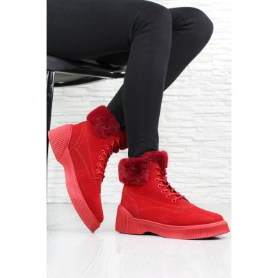 Desun kotníkové boty J56R červené – Zboží Mobilmania