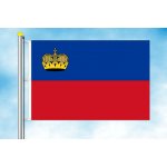 LIBEA, s.r.o. Vlajka Lichtenštejnska Rozměr: 60×90 cm, Uchycení: Karabiny na stožár – Hledejceny.cz