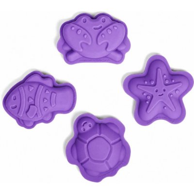 Bigjigs Eco silikonové formičky fialová – Zboží Dáma