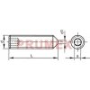 Šrouby se šestihrannou hlavou Šroub stavěcí s hrotem-inbus DIN 914 M5x8