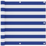 Meedo Balkónová zástěna bílá a modrá 90 x 600 cm oxfordská látka – HobbyKompas.cz