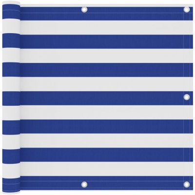 Meedo Balkónová zástěna bílá a modrá 90 x 600 cm oxfordská látka – HobbyKompas.cz