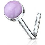 Šperky4U zahnutý percing do nosu růžový ametyst N0094-AM – Hledejceny.cz