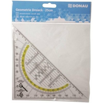 Donau pravítko trojúhelník s ryskou 45/25 cm, s úchopem 4210004-00 – Zboží Živě