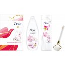 Dove Nourishing Secrets Renewing sprchový gel Glowing Ritual 250 ml + tělové mléko Glowing Ritual 250 ml + masážní váleček na obličej dárková sada