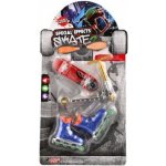 Sada skateboard, waveboard, brusle, koloběžka prstová plast mix druhů na kartě 16x30cm – Zbozi.Blesk.cz