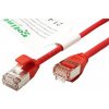 síťový kabel Roline 21.44.3311 U/FTP patch, kat. 6a, tenký, LSOH, 0,3m, červený