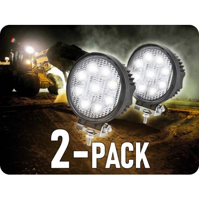 TruckLED Led Epistar Pracovní Světlo, 24W, Kulaté 1430lm, 12/24V, IP67/2-PACK! [L0076] | Zboží Auto