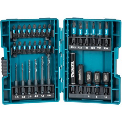 MAKITA sada torzních bitů a vrtáků 1/4" Impact Black, 33 ks (B-66896) – Zboží Mobilmania