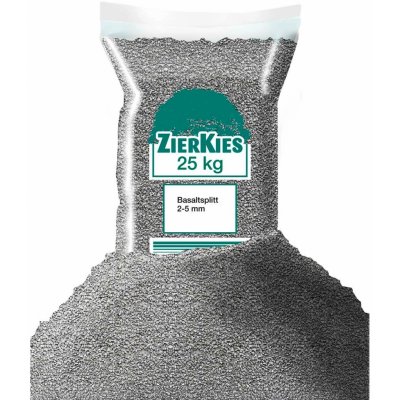 WECO Čedičová drť antracitově šedá, 2-5 mm, 25 kg/pytel – Zboží Mobilmania