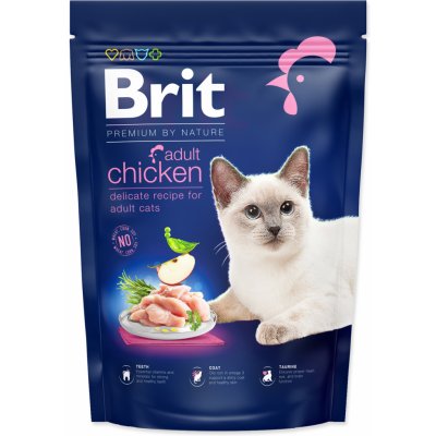 Brit Premium by Nature Cat Adult Chicken kuře 0,8 kg – Zboží Mobilmania