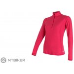 Sensor merino DF Zip dl. rukáv magenta – Zboží Mobilmania