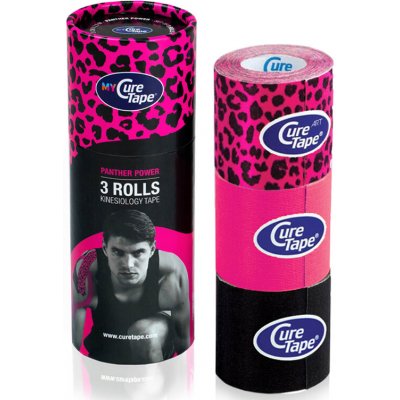 CureTape Kineziologické tejpy MyCureTape béžová/černá/leopard 5 cm x 2,5 m – Zboží Dáma