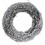 Mat Dekorace VĚNEC 30cm RATAN se sněhem 20LED s časovačem – Zboží Dáma