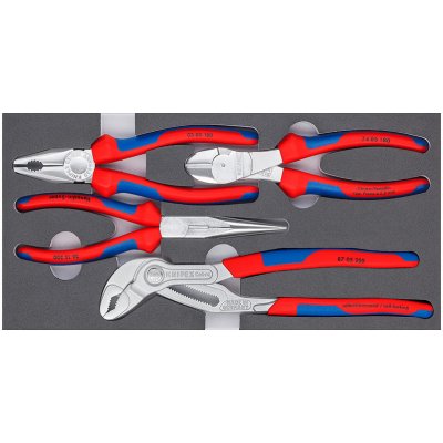 KNIPEX Sada kleští „basic chrom“, 4 kleště v pěnové vložce, knipex 002001v17 – Zboží Dáma