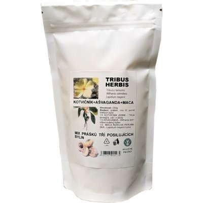 Zelené Drahokamy Tribus Herbis Kotvičník Ašvaganda Maca prášek 250 g – Hledejceny.cz