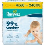 Pampers Dětské čisticí ubrousky s 99 % vody 4 x 60 ks – Sleviste.cz