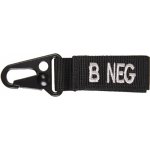 Waragod přívěsek na klíče karabina krevní skupina B negative černá – Hledejceny.cz
