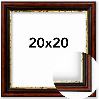 Fotorámeček Paris Rozměr: 20 x 20 cm, Barva: Hnědá, Typ zasklení: Sklo – Sleviste.cz