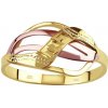 Prsteny Silvego Zlatý prsten s ručním rytím Rhea ze žlutého a růžového zlata Silvego B22146RGY