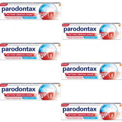 Parodontax Aktivní obnova dásní fresh mint 6 x 75 ml – Zboží Dáma