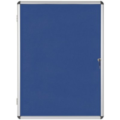Bi-Office Informační vitrína s textilním povrchem, modrá, 720 x 980 mm