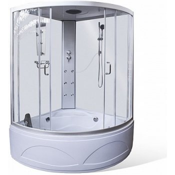 Roltechnik sprchový hydromasážní box MAIA 135 x 135 cm čtvrtkruhový s vanou 1350 x 1350 mm
