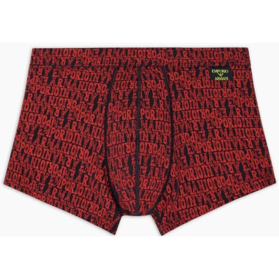 Emporio Armani pánské boxerky 112074 3F508 56936 černé se vzorem – Zboží Mobilmania