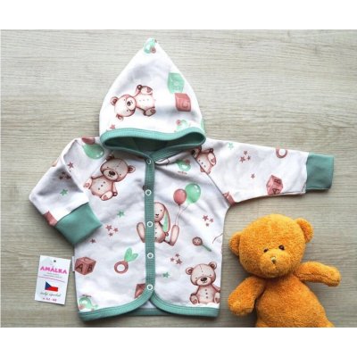 Amálka Dětský kabátek s medvídky Barevný – Zboží Mobilmania