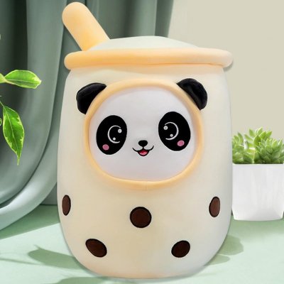 salvano Bubble Tea Panda Žlutá | TikTok Oslavený 25 cm – Zbozi.Blesk.cz