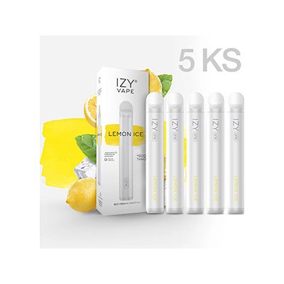 Izy Vape One Lemon Ice 0 mg 600 potáhnutí 5 ks