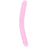 RealRock Gelové dildo Realistic Double Dong 13 průhledné oboustranné dildo 34 x 3,5 cm – Zboží Dáma