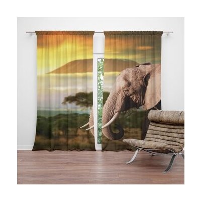 Sablio Závěs Slon z profilu: 2ks 140x250cm – Hledejceny.cz