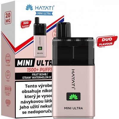 Hayati Mini Ultra Fruit Bomb Straw Watermelon B´ Gum 20 mg 1500 potáhnutí – Sleviste.cz