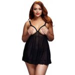 Erotické šaty s odhalenými prsy Baci, Queen Size, černá – Zboží Dáma