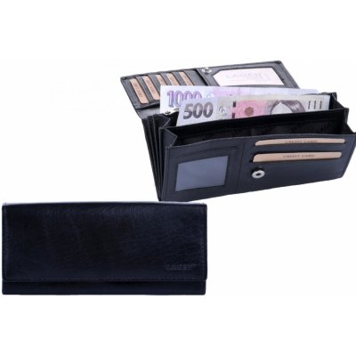Lagen Dámská kožená peněženka V 102 černá – Zboží Mobilmania