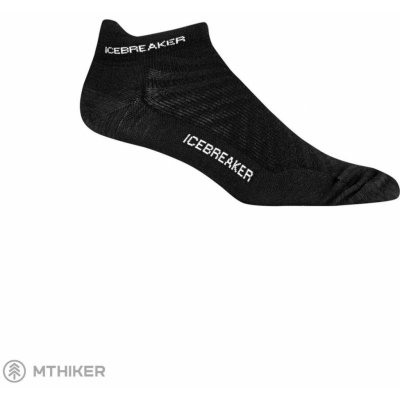 Icebreaker pánské merino ponožky Mens Run+ Ultralight Micro Black/Snow – Zboží Mobilmania
