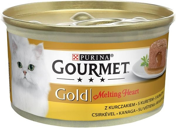 Gourmet Gold Melting Heart jemná s omáčkou uvnitř s kuřetem 24 x 85 g