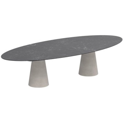 Royal Botania Betonový jídelní stůl Conix, elipsa 320x140x75 cm, beton cement grey – Hledejceny.cz