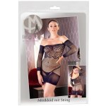 Mandy Mystery Lingerie Síťové minišaty s přilehlými návleky na ruce – Zboží Dáma