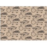 Balicí papír vzor retro auta 100x70 cm – Zboží Živě