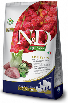 N&D Quinoa Dog Adult Digestion Grain Free Lamb & Fennel 2 x 2,5 kg