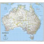 National Geographic Austrálie - nástěnná mapa Classic 75 x 70 cm Varianta: bez rámu v tubusu, Provedení: laminovaná mapa v lištách – Zboží Dáma