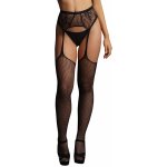 Le Désir Fishnet and Lace Garterbelt Stockings Black – Zboží Mobilmania