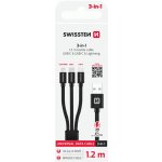 Swissten 72501103 3in1 1,2 m, černý – Zboží Živě