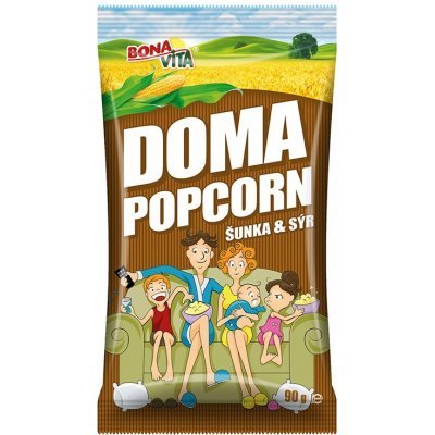 Bona Vita Doma popcorn s příchutí šunka & sýr 90g – Zboží Mobilmania
