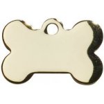 Psí známka Prestige Kost velká zlatá 38x26 mm – Hledejceny.cz