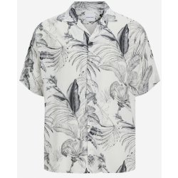 Jack & Jones Guru pánská vzorovaná košile s krátkým rukávem bílo-šedá